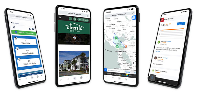 4 mobile mockups